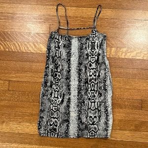 Snake print, urban outfitters, mini dress
